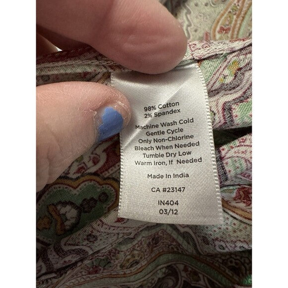 Talbots Size 4 Button Up Top E3 - Picture 5 of 5